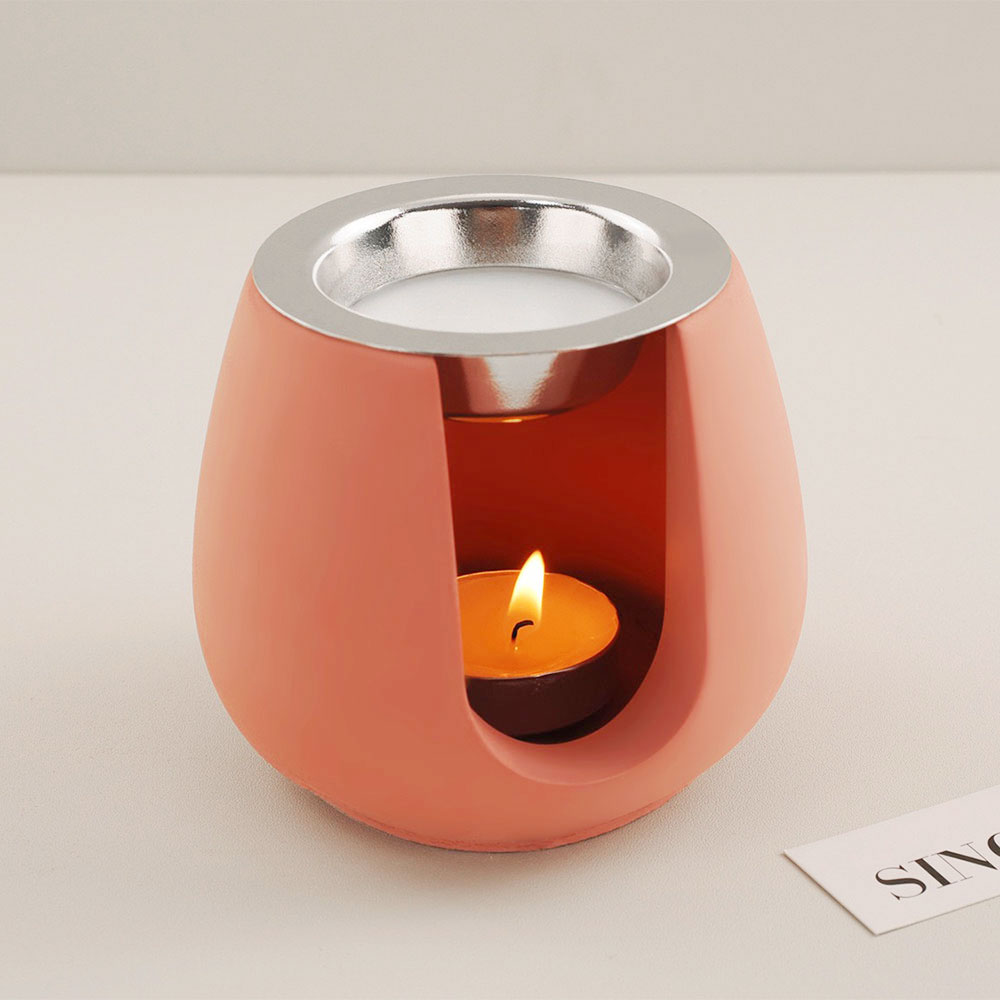 Wax Melt Burner - 円筒香炉シリコーン型 DIY 水耕花瓶コンクリートセメント型溶融ワックス容器作る石膏型