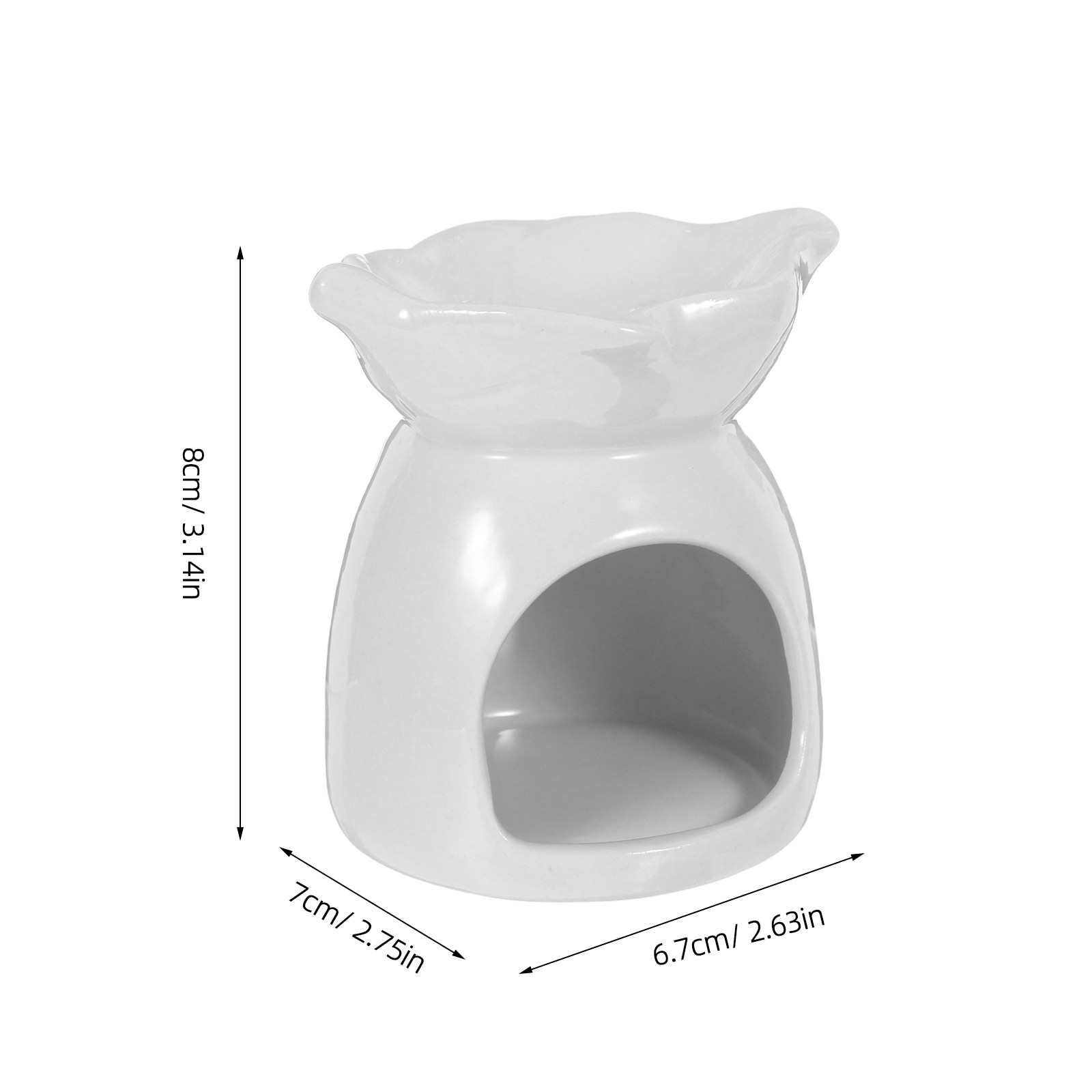 セラミックホルダー エレガントな葉の形 ティーライト オイル - Wax Melt Burner のレビューと価格