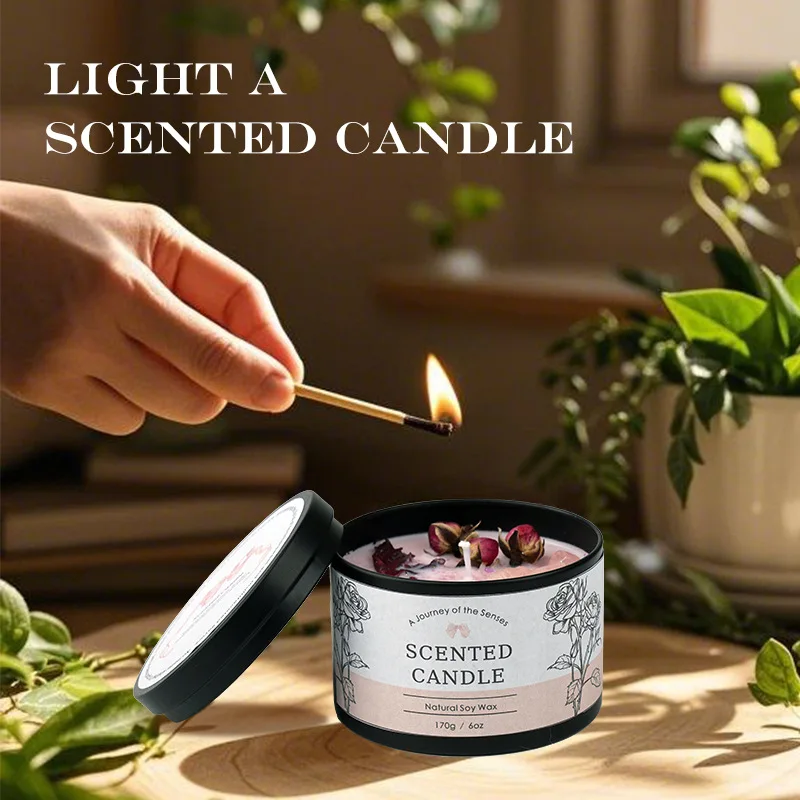 クリエイティブクリスタルアロマセラピーキャンドル6オンス - - Home Fragrance Long Lasting のレビューと価格