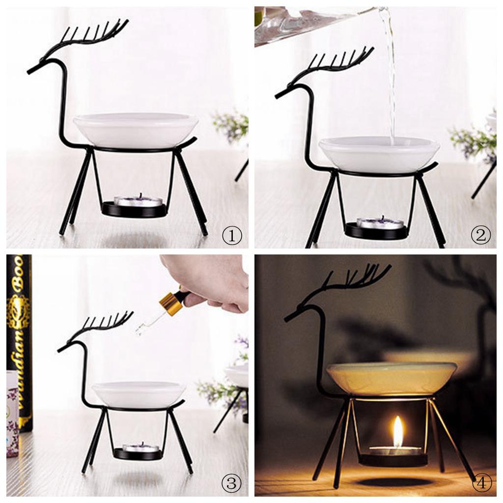 繊細な金属製オイルバーナー、鹿型ワックスメルトアロマオイルウ - Wax Melt Burner のレビューと価格