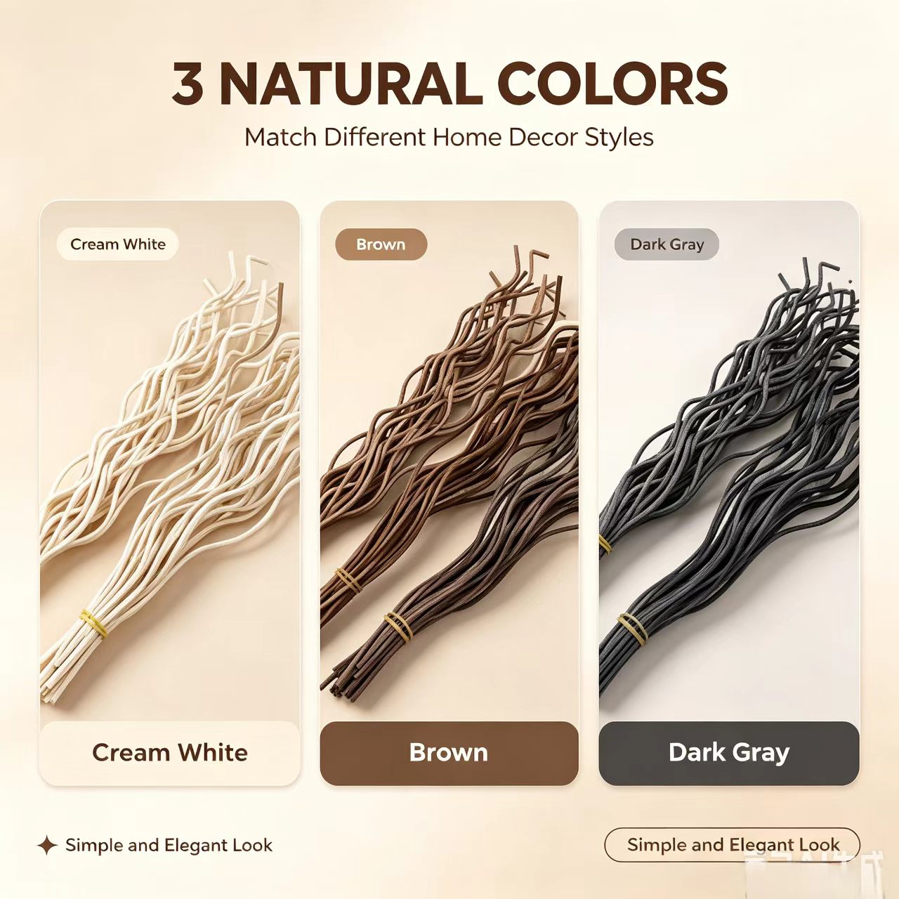 20 個の長い波状籐リードディフューザースティックフレグラン - Home Fragrance Janzen のレビューと価格
