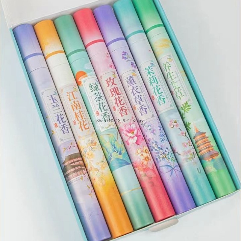 7種類の天然植物の花の香りスティックインセンスギフトボックス - Home Fragrance Gift Set のレビューと価格