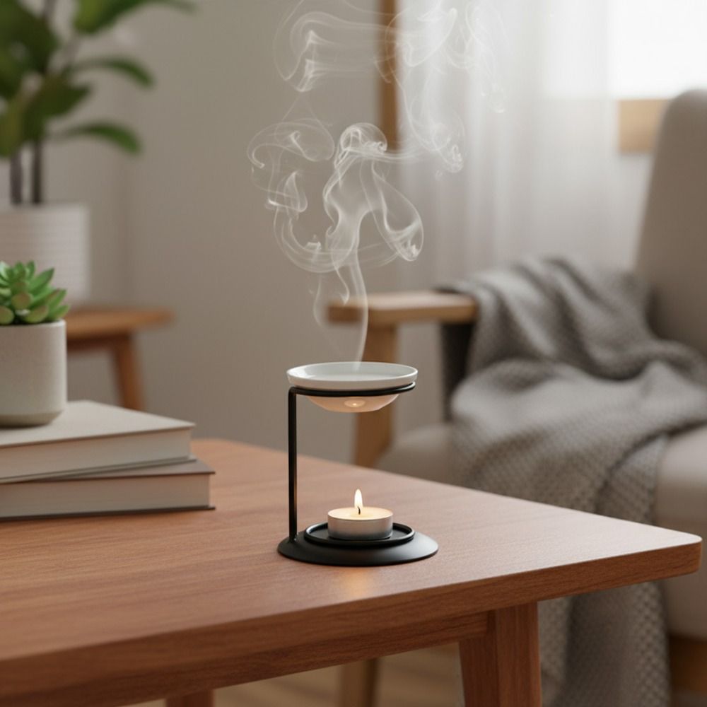 ティーライトミニマリストエッセンシャルオイルバーナー モダン - Wax Melt Burner のレビューと価格