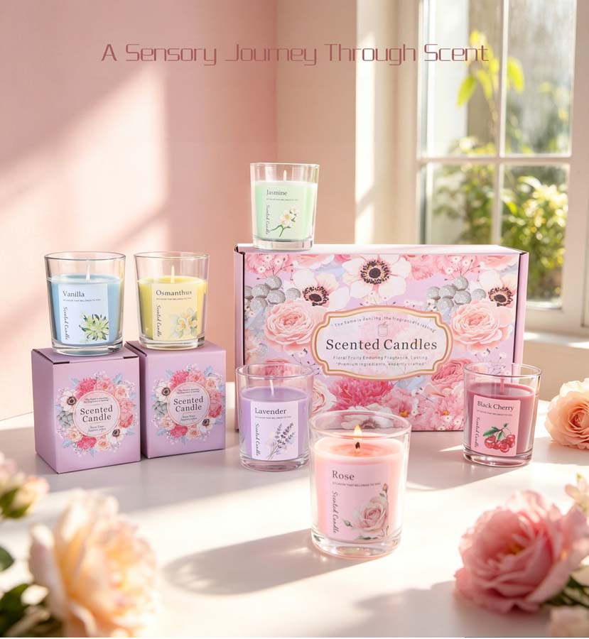 アロマセラピーアロマキャンドルギフトセット 6種類の香りのガ - Home Fragrance Gift Set のレビューと価格