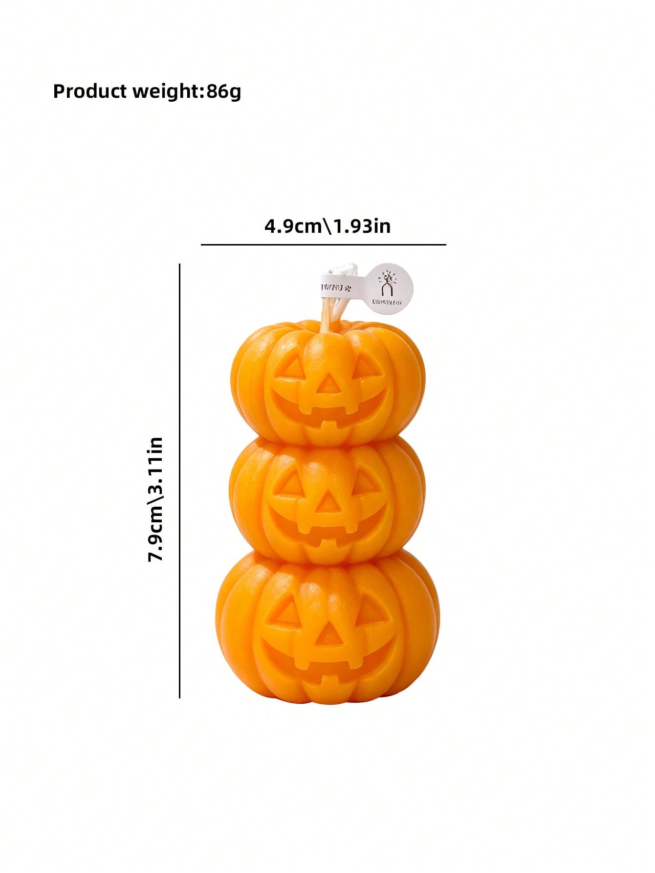 ハロウィン用3層式パンプキン型キャンドル1個、パンプキンデザ - Home Fragrance Long Lasting のレビューと価格